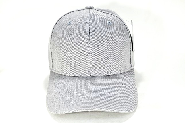 PLAIN 100% ACRYLIC VELCRO CAP-L.GREY